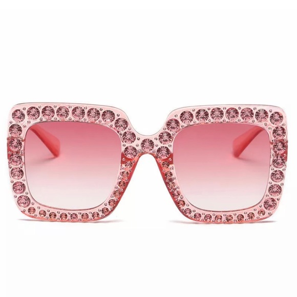 Pink Bling Oversized Squares - Picture 5 of 7